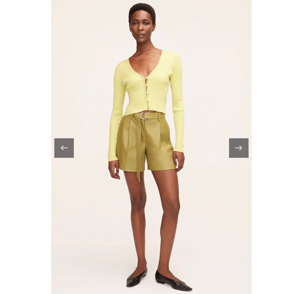 Rebecca Taylor Vegan Leather Shorts